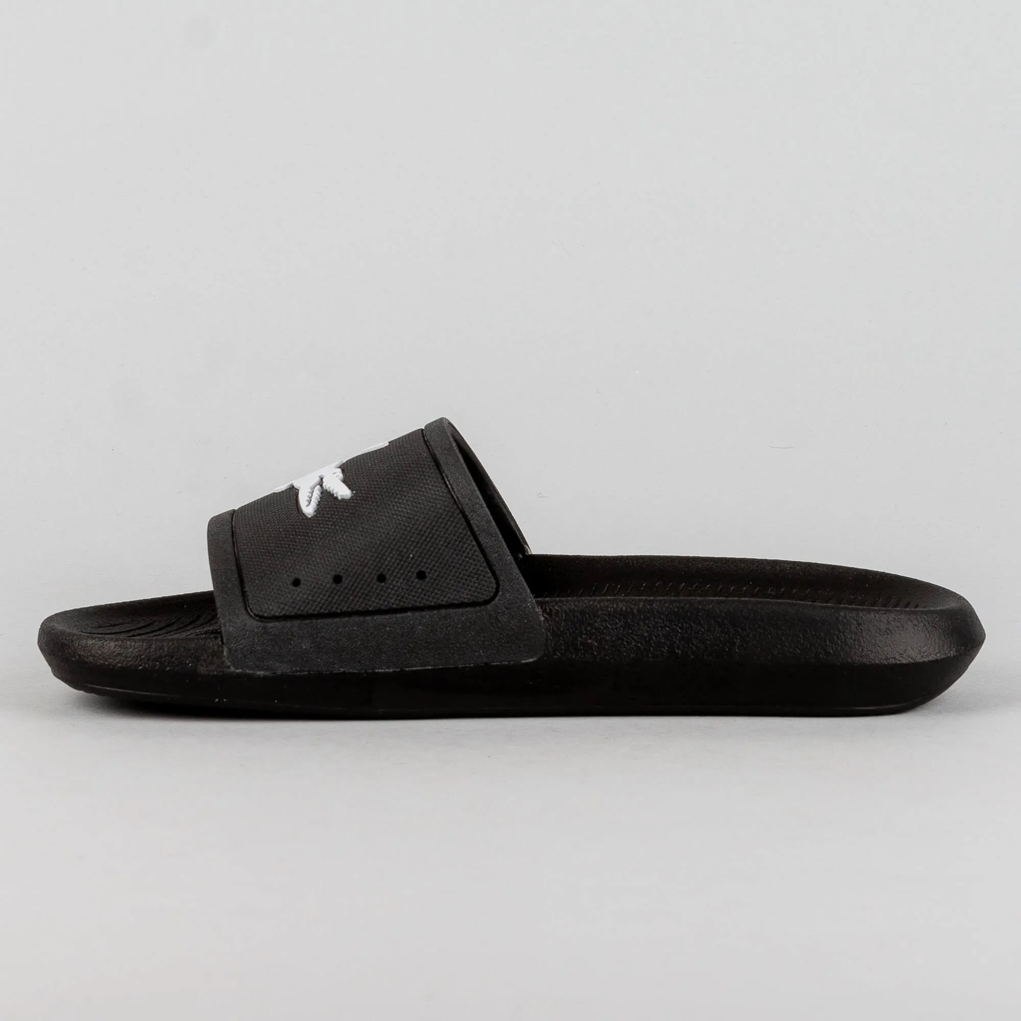 Dámske šľapky Lacoste Croco Slide Blk/Wht čierne