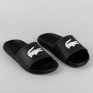 Dámske šľapky Lacoste Croco Slide Blk/Wht čierne