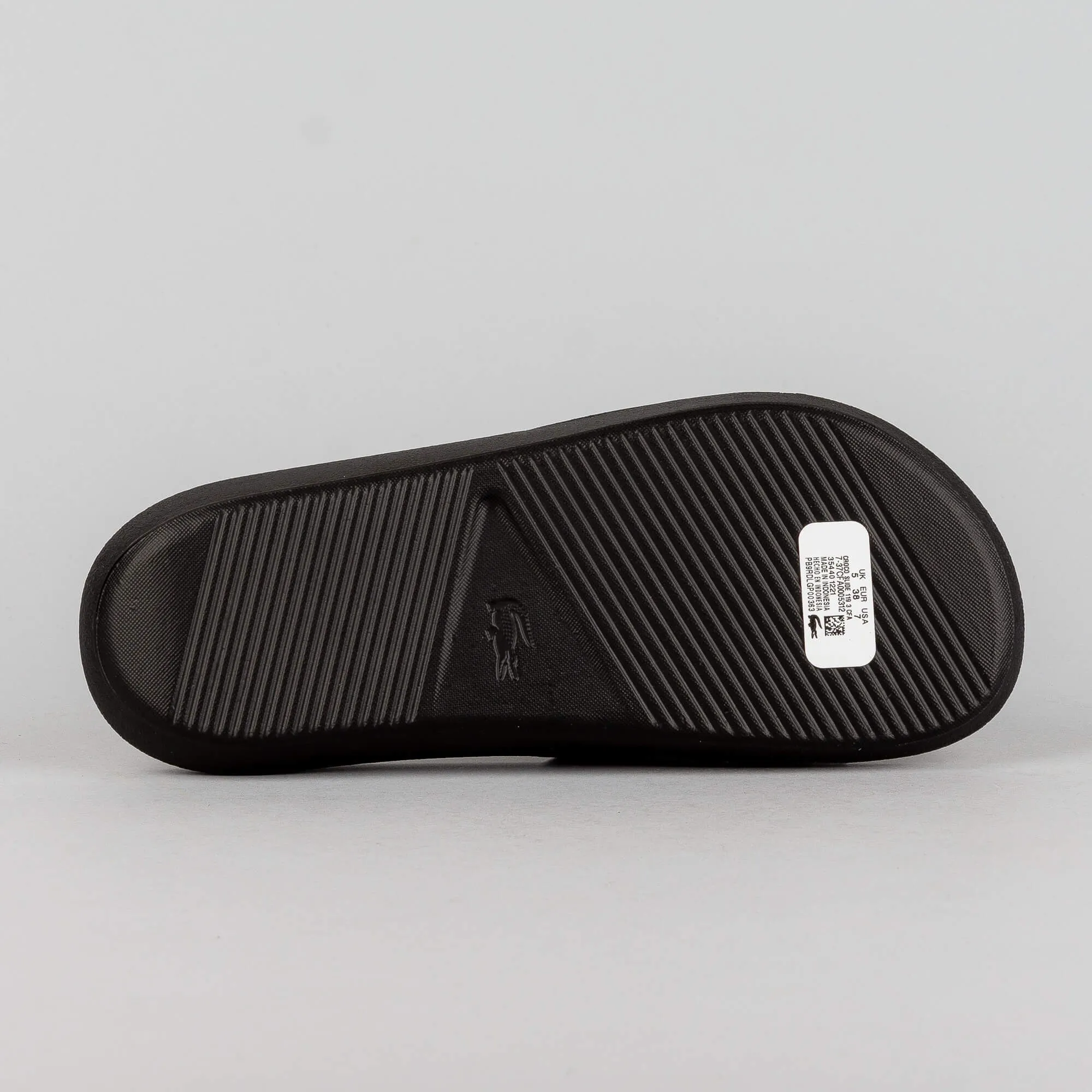 Dámske šľapky Lacoste Croco Slide Blk/Wht čierne