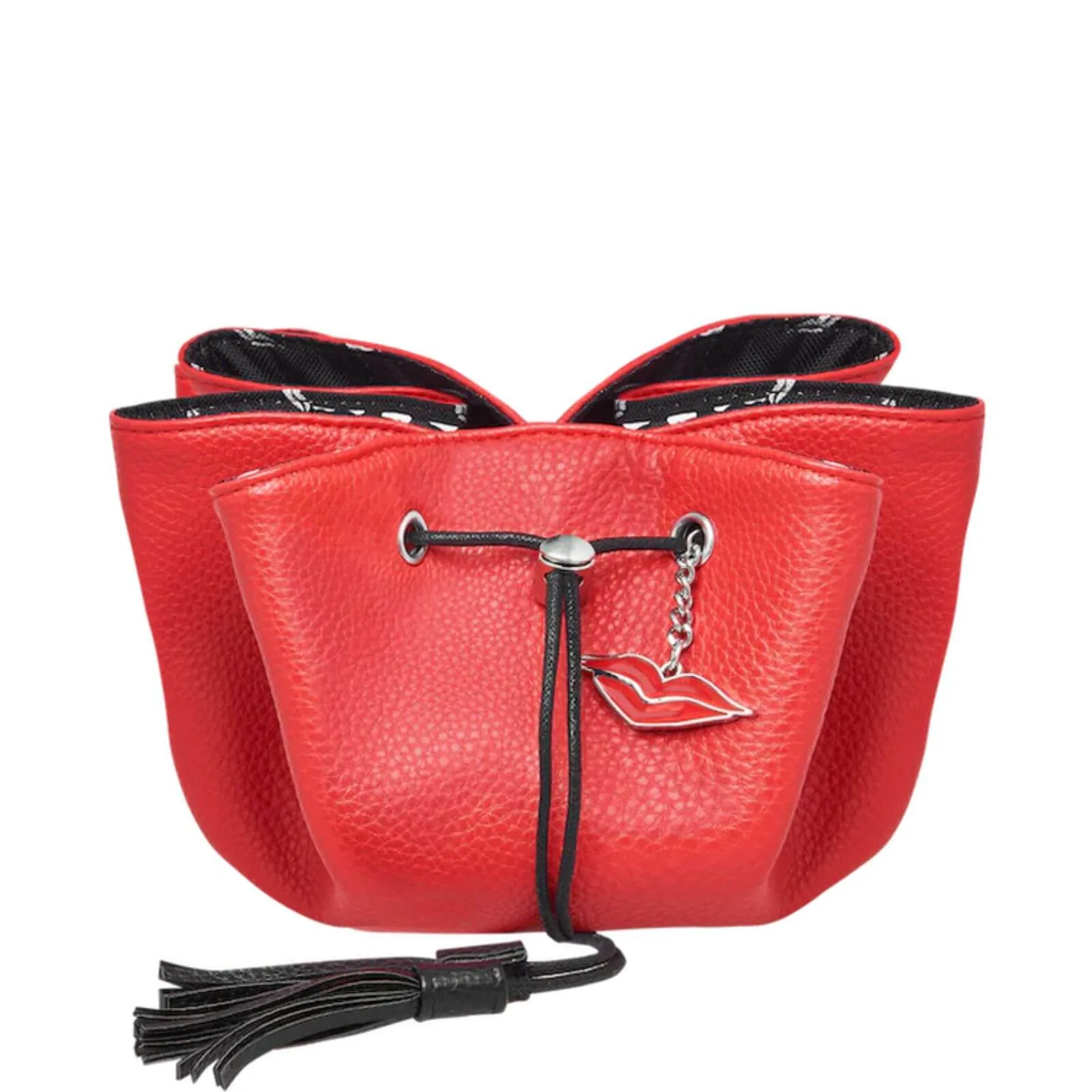 Donna May Mini Vegan Drawstring Bag - Red