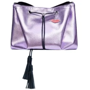 Donna May Vegan Drawstring Bag - Amethyst