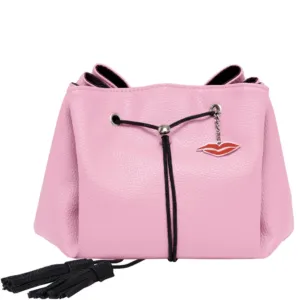 Donna May Vegan Drawstring Bag - Bubblegum Pink