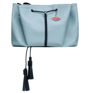 Donna May Vegan Drawstring Bag - Powder Blue