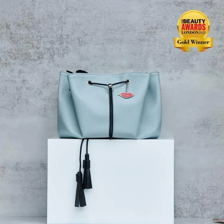 Donna May Vegan Drawstring Bag - Powder Blue