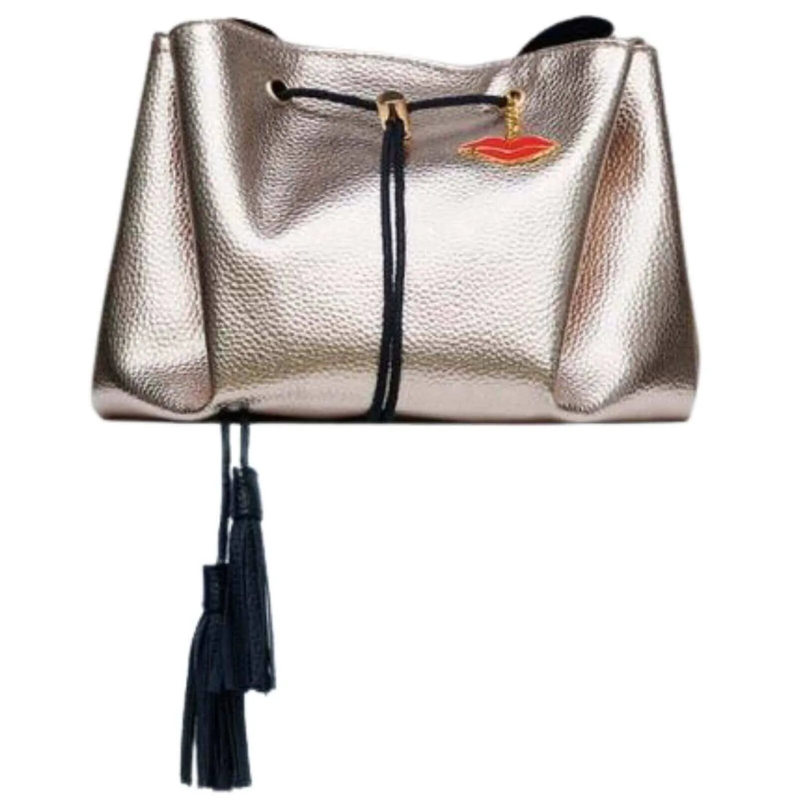 Donna May Vegan Drawstring Bag - Rose Gold