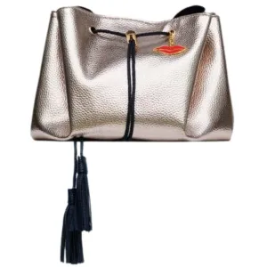 Donna May Vegan Drawstring Bag - Rose Gold