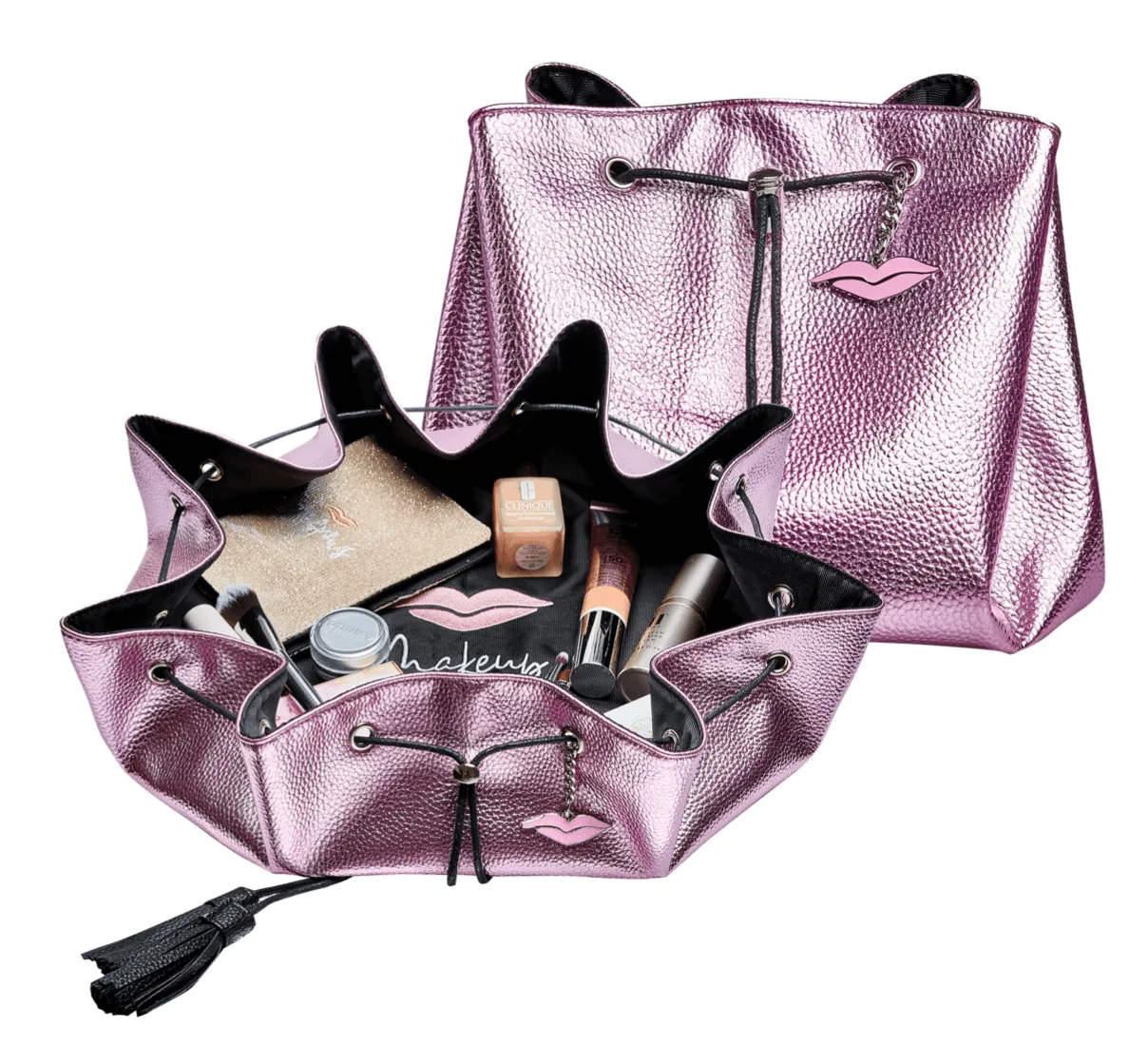 Donna May Vegan Drawstring Bag - Wisteria Pink