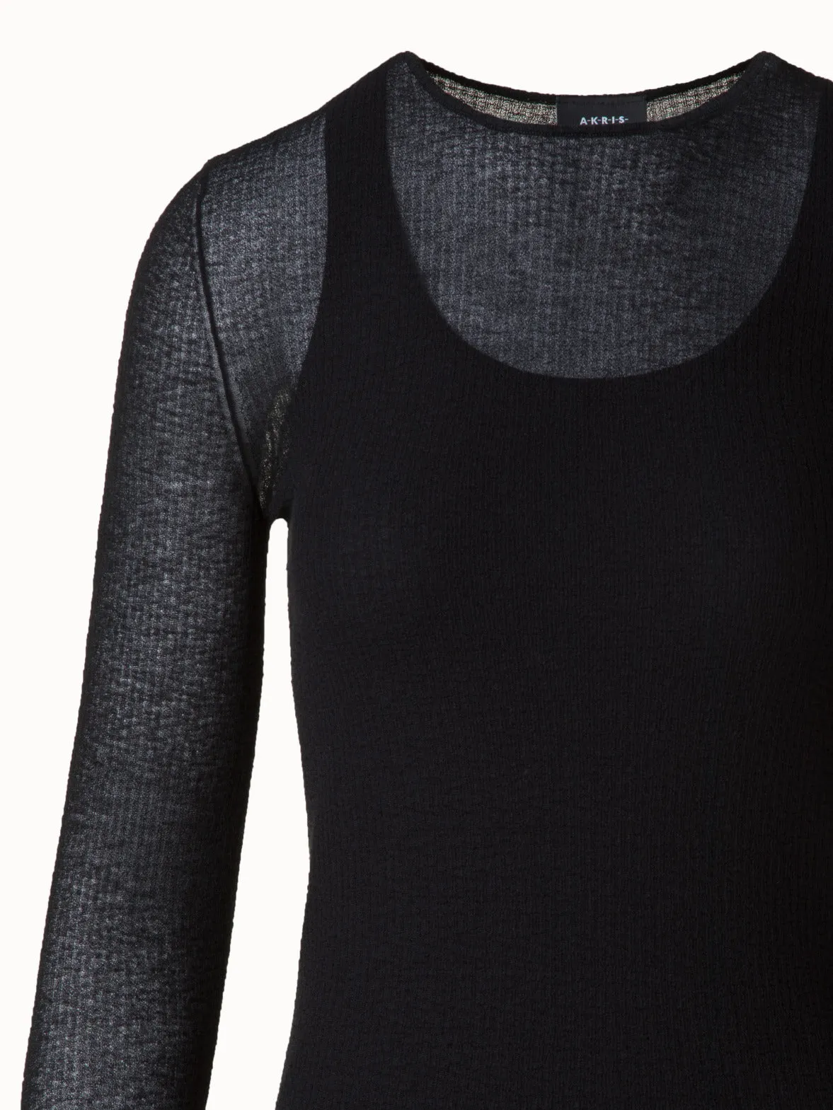 Double Layered Knit Sweater in Sheer Cotton