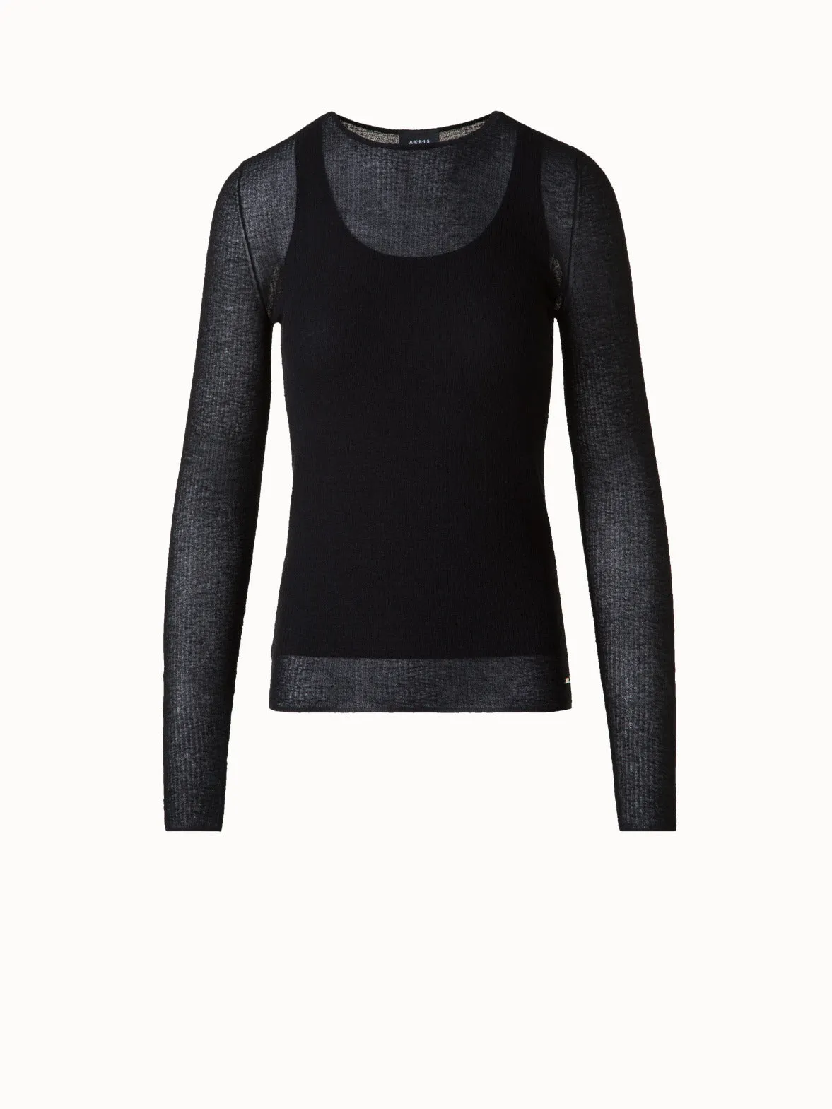 Double Layered Knit Sweater in Sheer Cotton