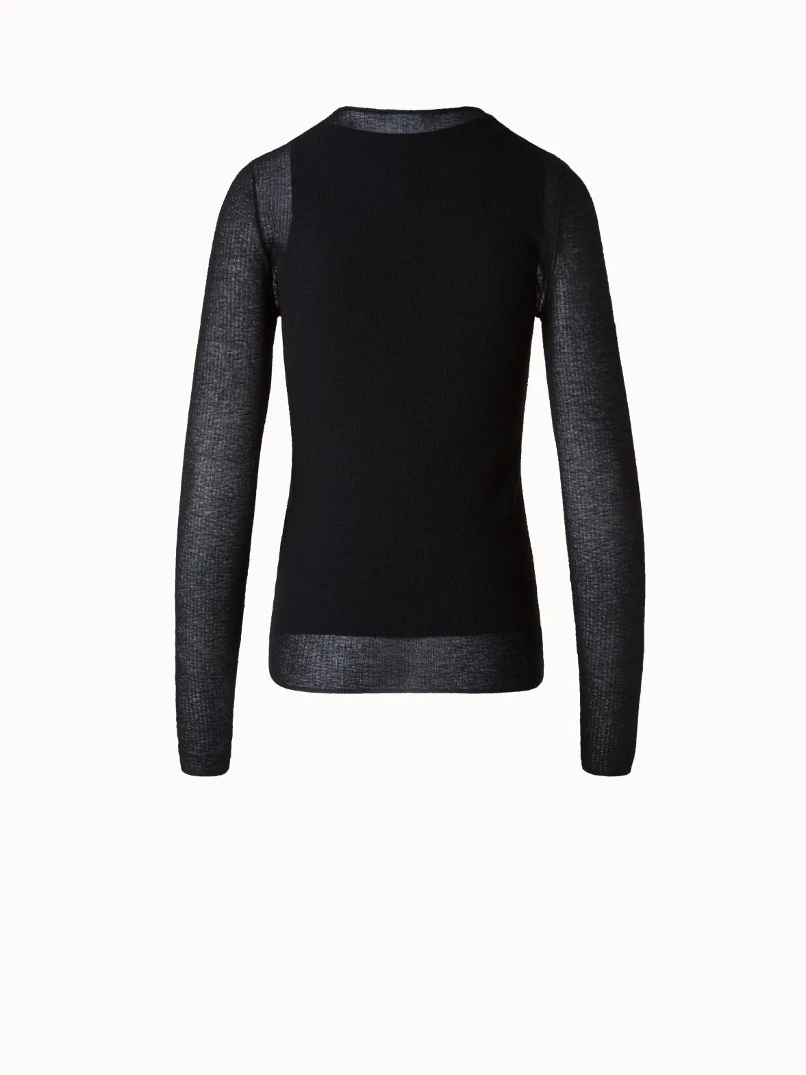 Double Layered Knit Sweater in Sheer Cotton
