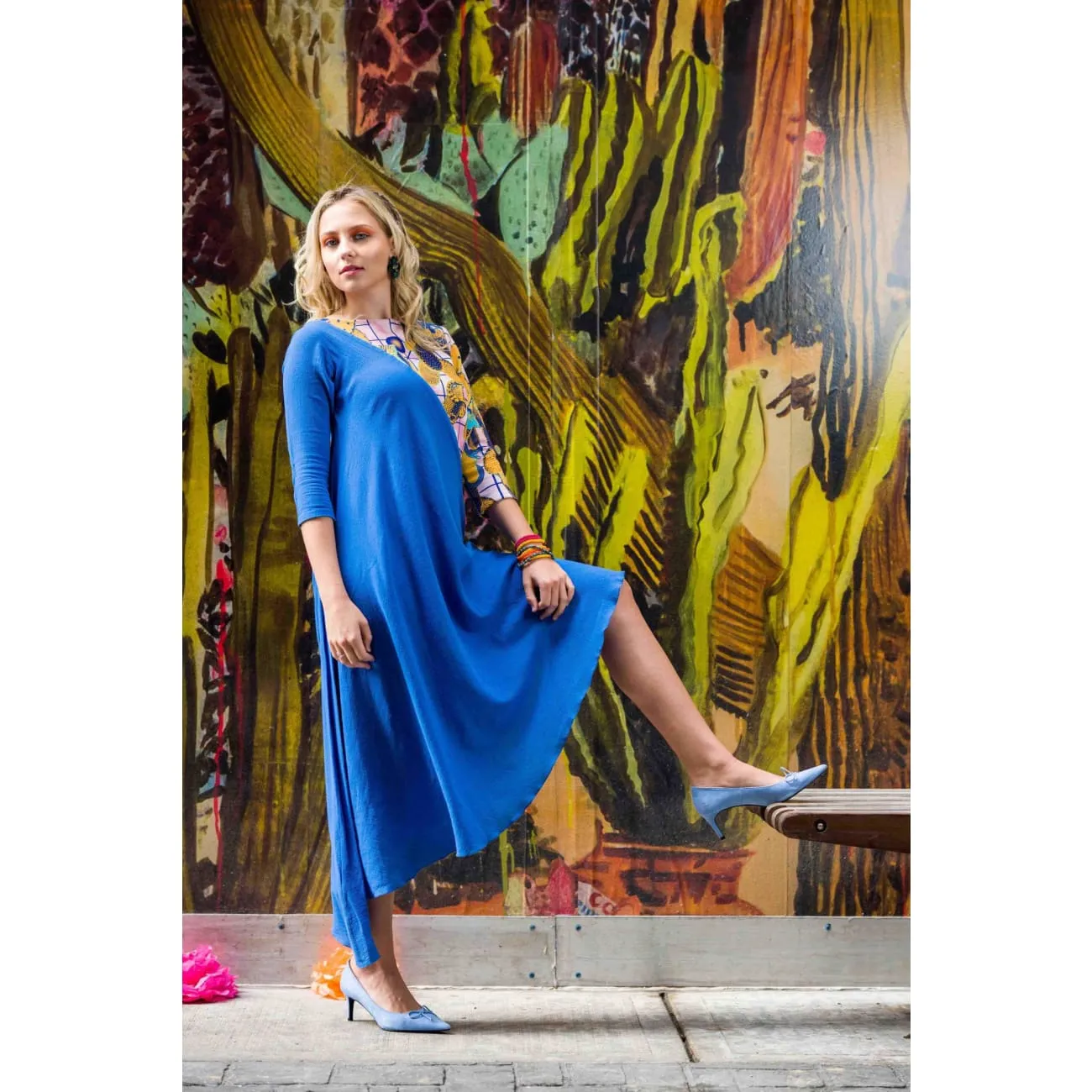 Drea Blue Midi Dress