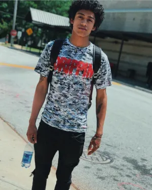 Drippin | Digital White Camo Tee