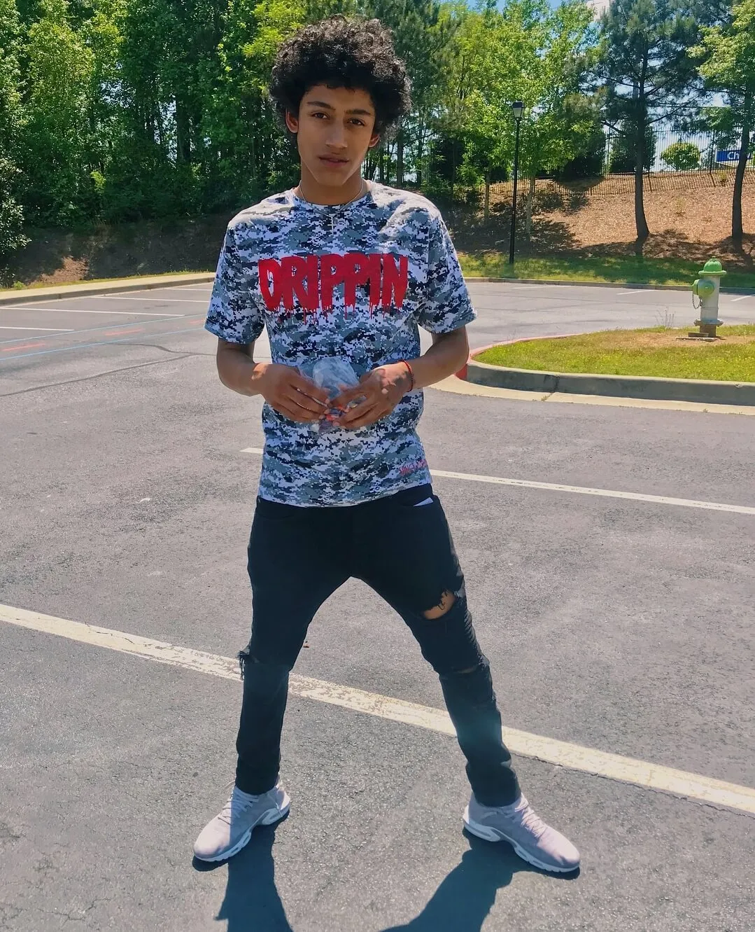 Drippin | Digital White Camo Tee