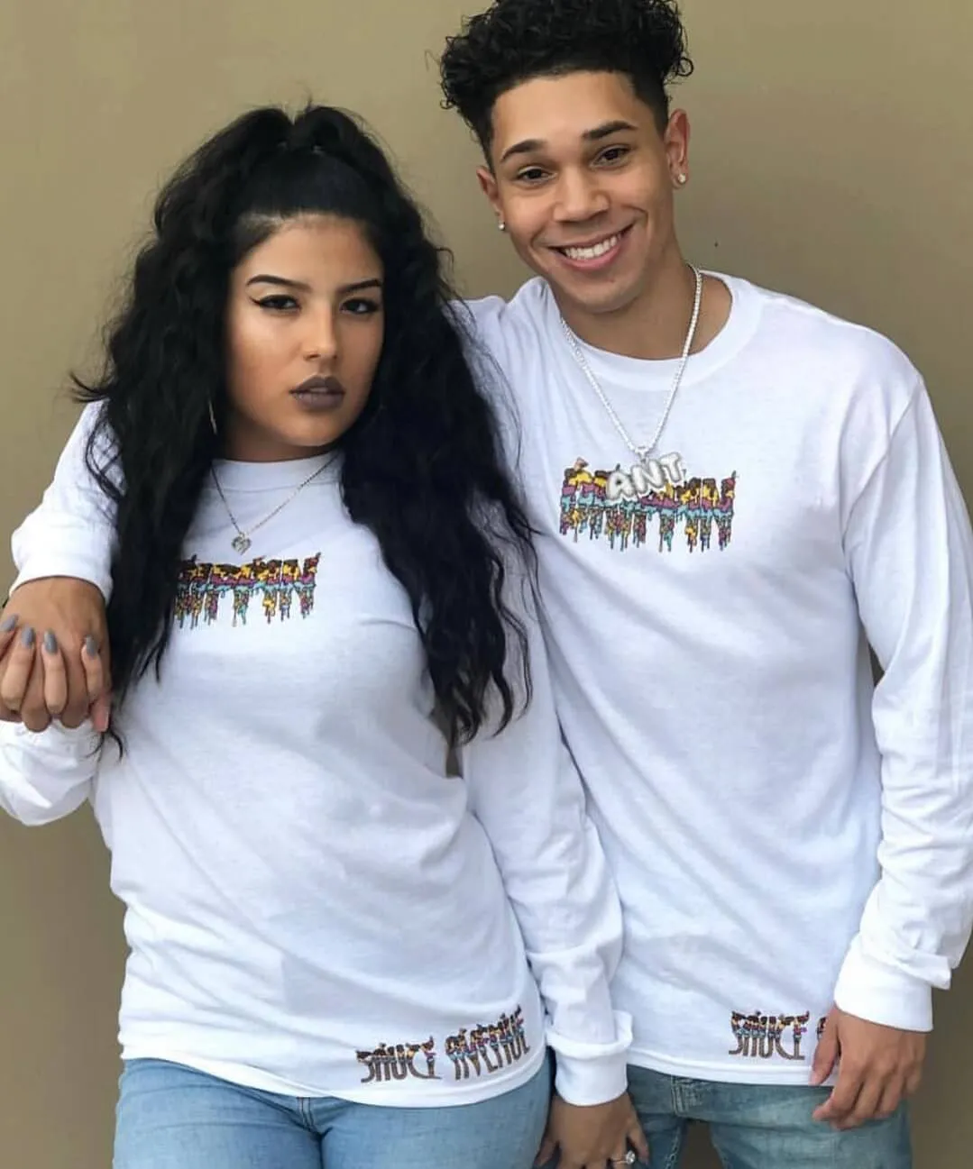 Drippin Ice Cream | White Long Sleeve Tee