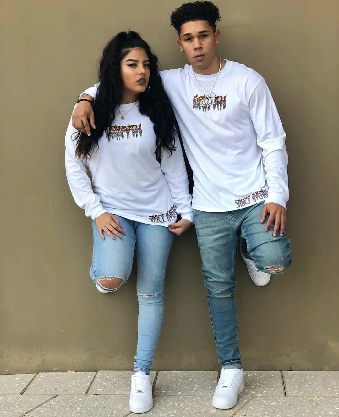 Drippin Ice Cream | White Long Sleeve Tee