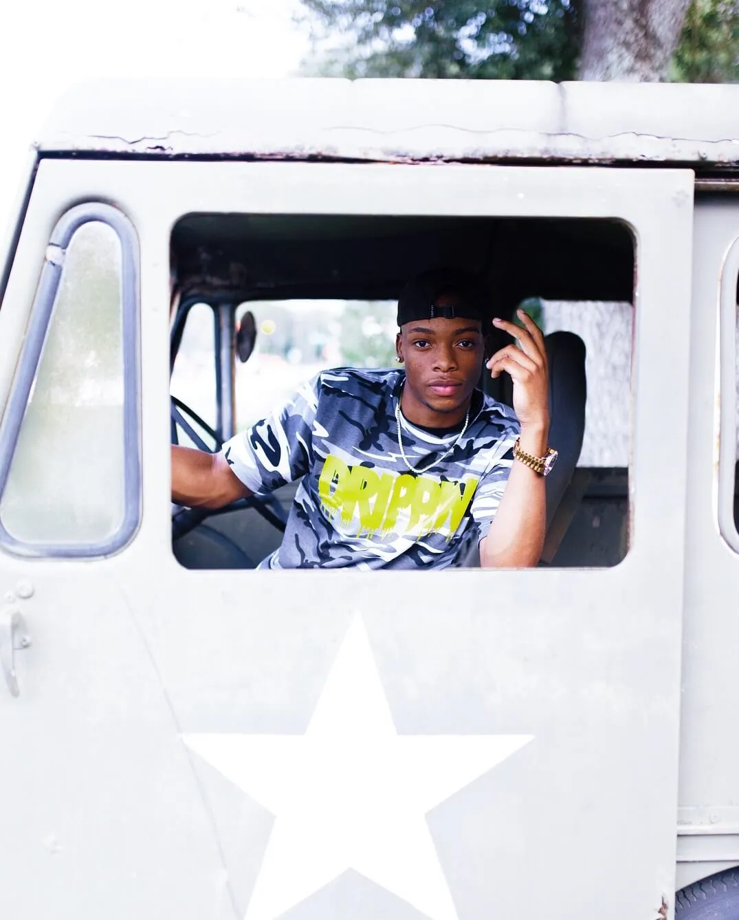 Drippin | White Camo Tee