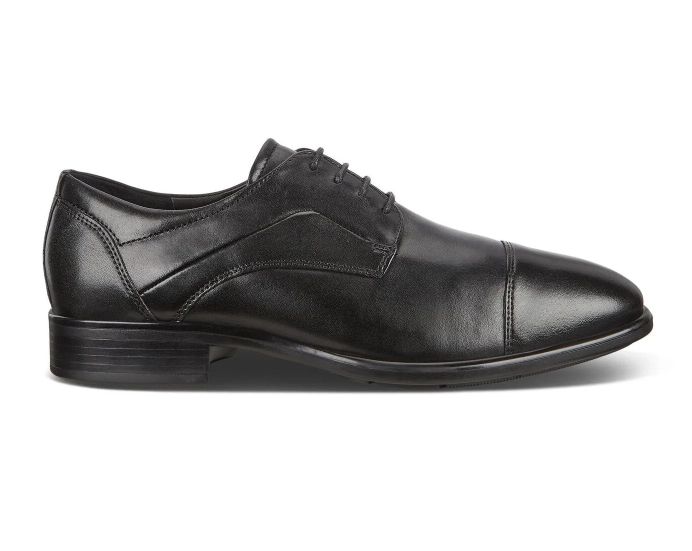 ECCO 512704 CITYTRAY Black Santiago Cap Toe Lace