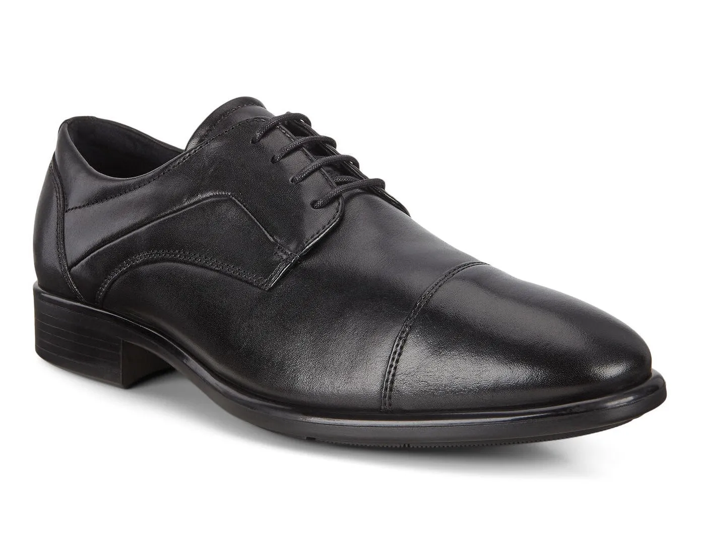 ECCO 512704 CITYTRAY Black Santiago Cap Toe Lace
