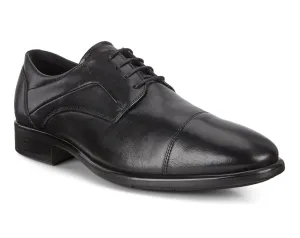 ECCO 512704 CITYTRAY Black Santiago Cap Toe Lace