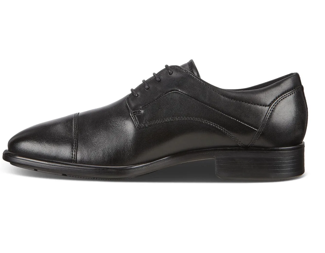 ECCO 512704 CITYTRAY Black Santiago Cap Toe Lace