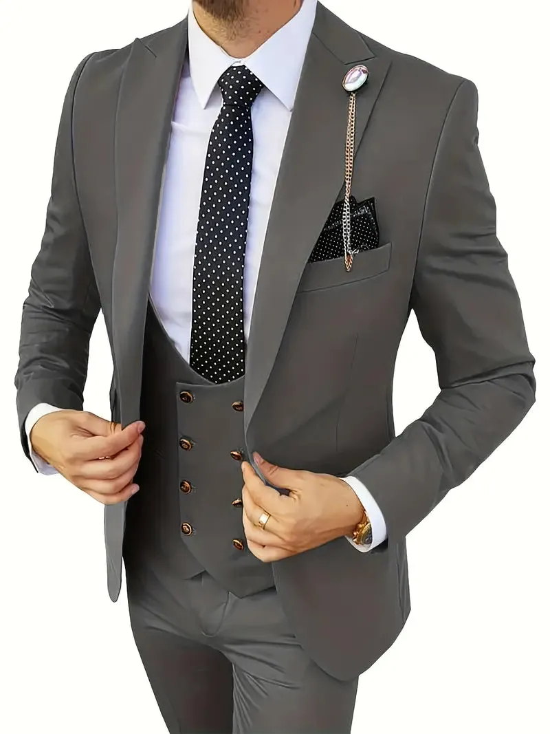 Eco Luxe™ | Men's Sustainable Luxury Suit | Tailored Fit, Eco-Friendly Fabric, Classic Design