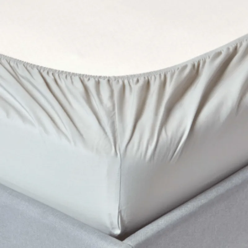 Egyptian Cotton 400 Thread Count 100% Cotton Fitted Sheet Silver