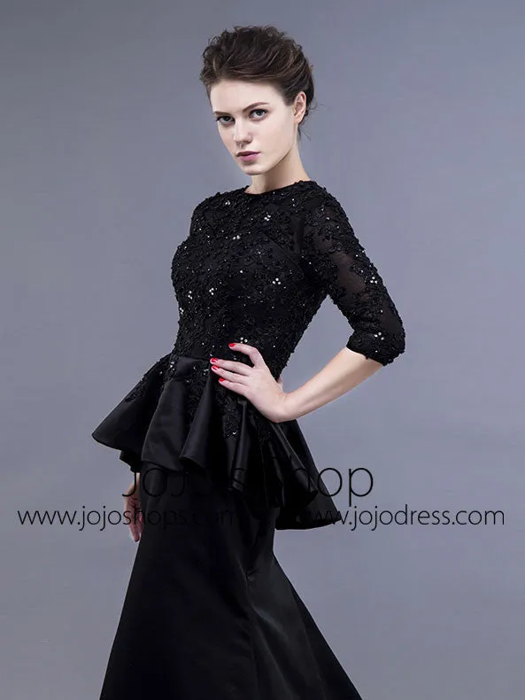 Elegant Long Sleeves Mother of Bride or Groom Evening Dress