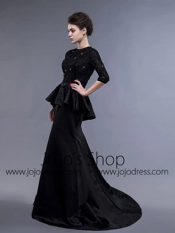 Elegant Long Sleeves Mother of Bride or Groom Evening Dress
