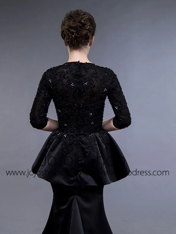 Elegant Long Sleeves Mother of Bride or Groom Evening Dress