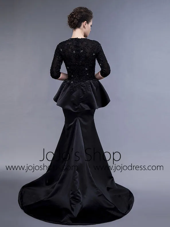 Elegant Long Sleeves Mother of Bride or Groom Evening Dress