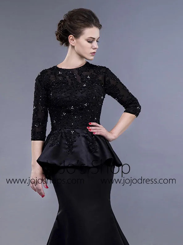 Elegant Long Sleeves Mother of Bride or Groom Evening Dress