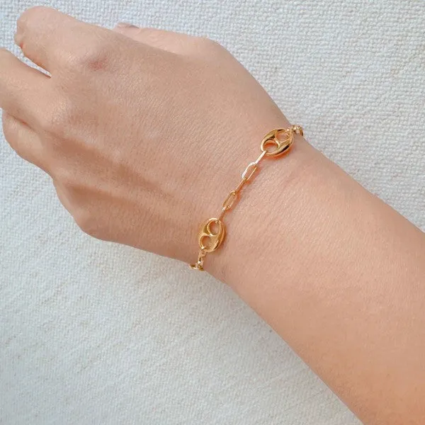 Ellison and Young Linked Chain Horse Bit Bracelet