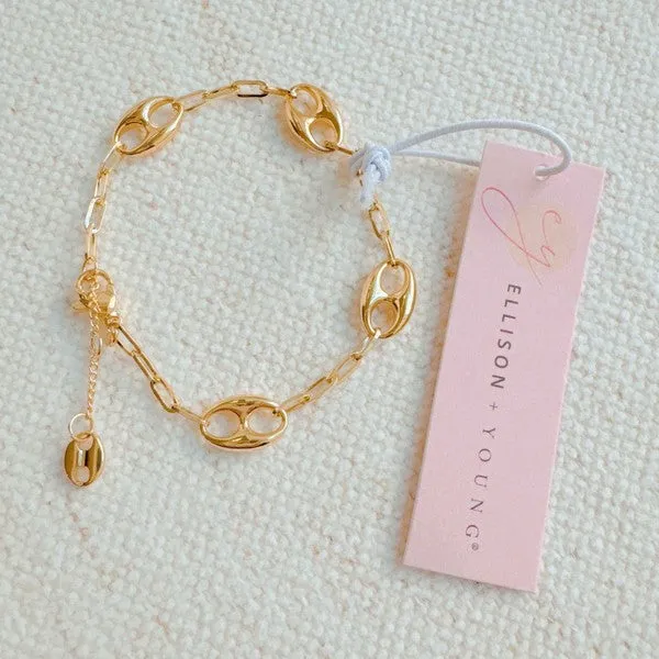Ellison and Young Linked Chain Horse Bit Bracelet