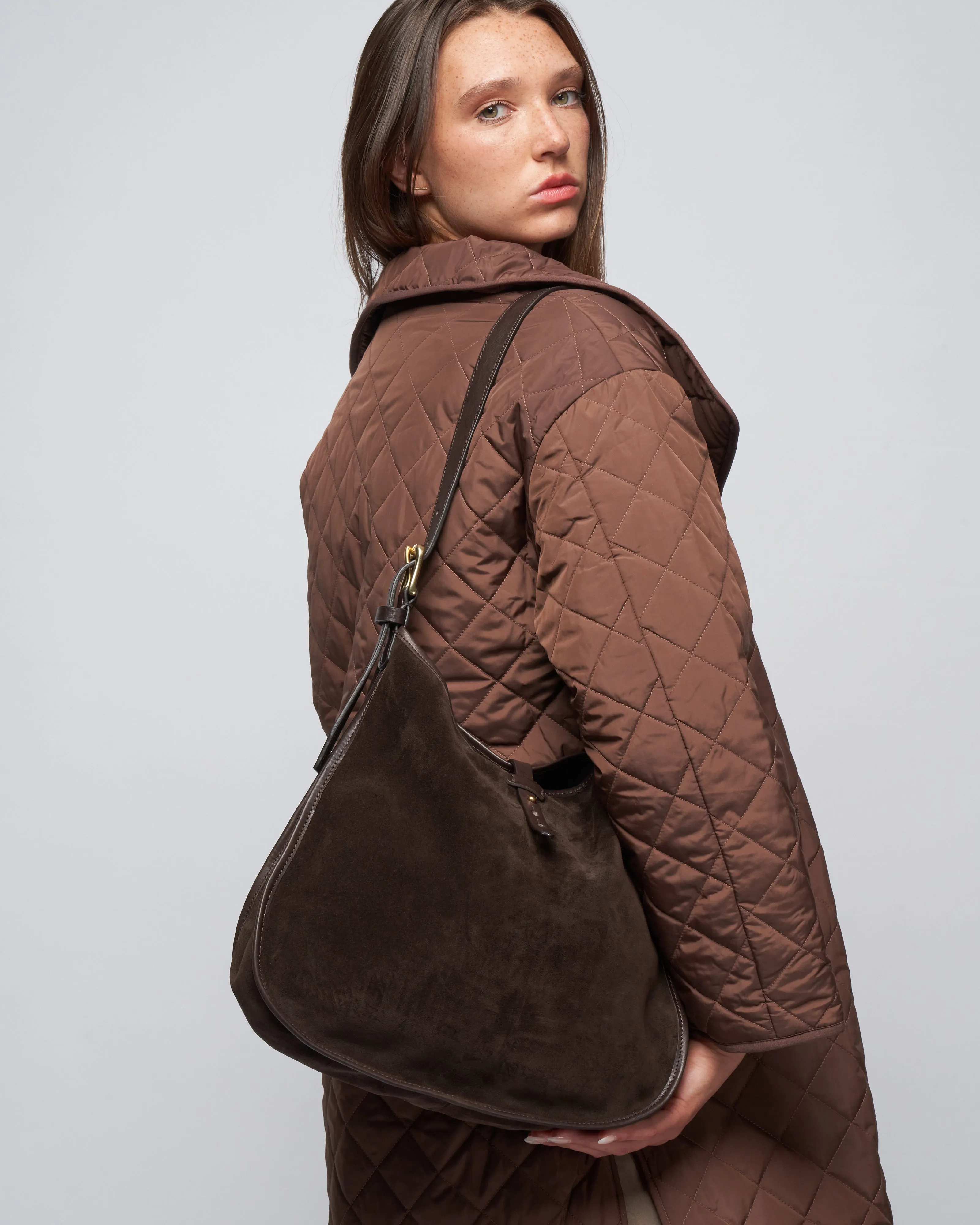 elodie derby crossbody - ebano leather