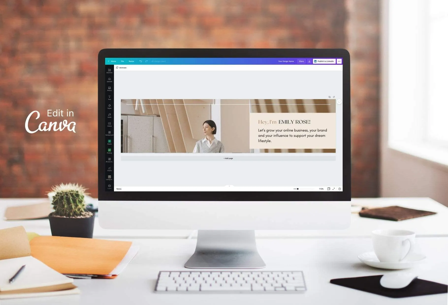 Emily LinkedIn Banner Canva Template