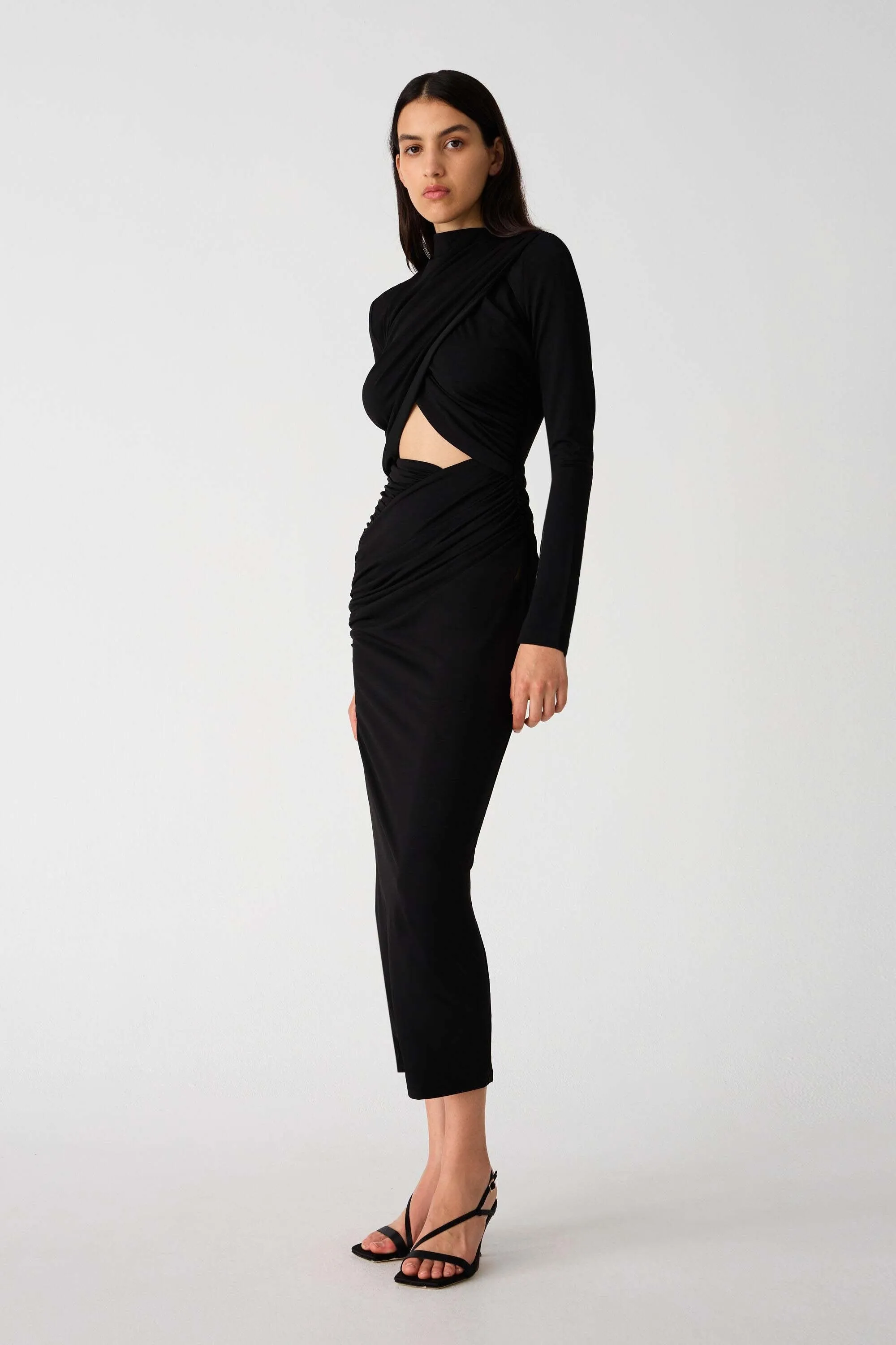 EMMELINE MATTE JERSEY MIDI DRESS