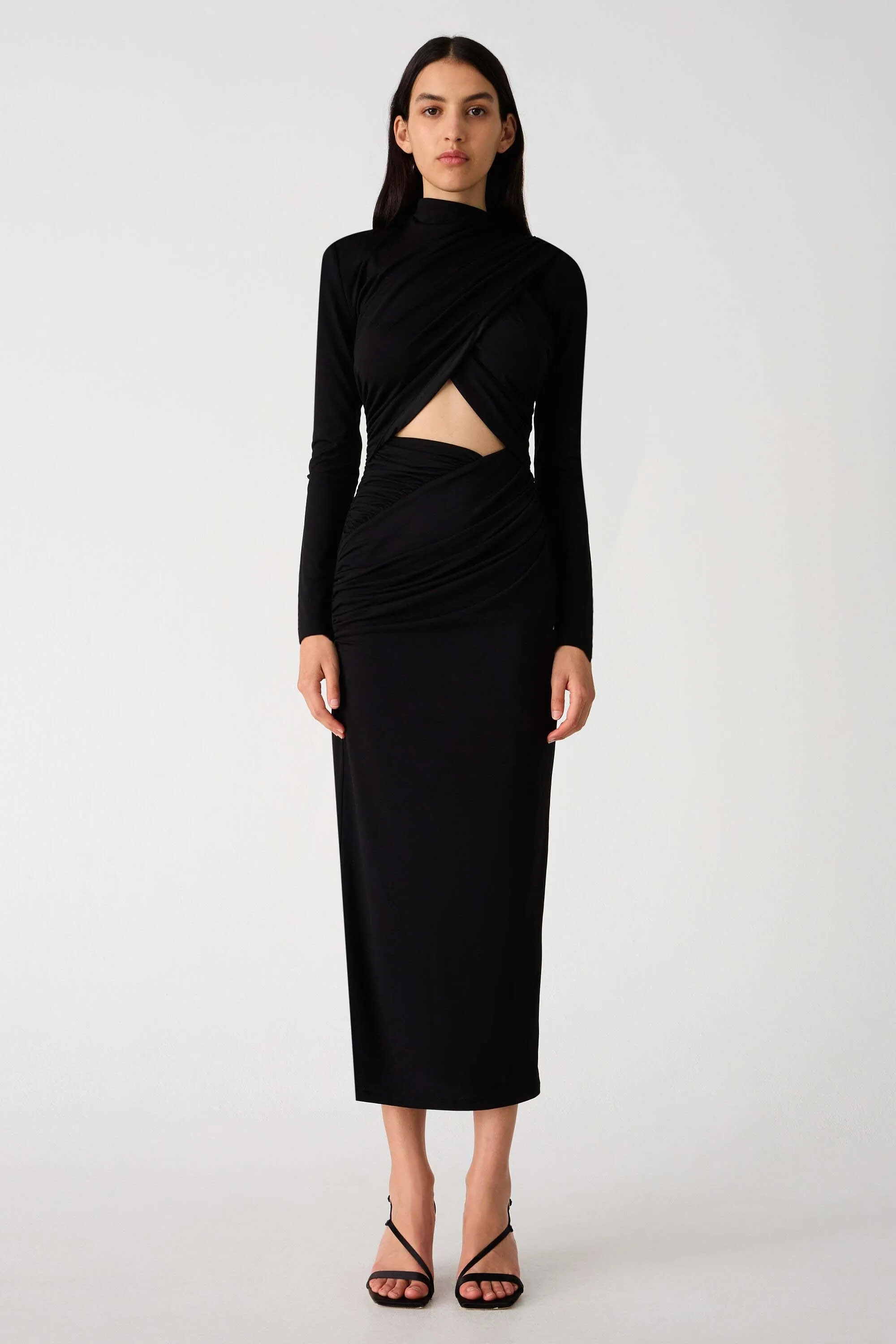 EMMELINE MATTE JERSEY MIDI DRESS