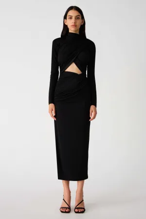 EMMELINE MATTE JERSEY MIDI DRESS