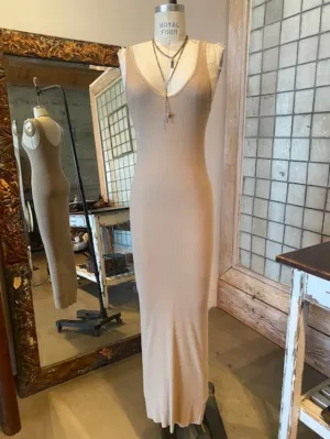 Enza Costa Ribbed Tank Maxi Dress