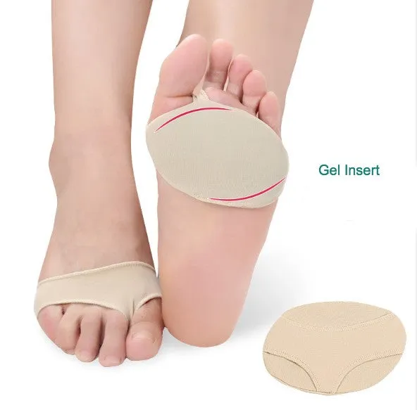 Fabric Metatarsal Gel Pads : Ball of Foot Slip On Cushions - 1 Pair