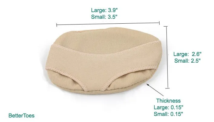 Fabric Metatarsal Gel Pads : Ball of Foot Slip On Cushions - 1 Pair