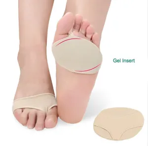 Fabric Metatarsal Gel Pads : Ball of Foot Slip On Cushions - 1 Pair