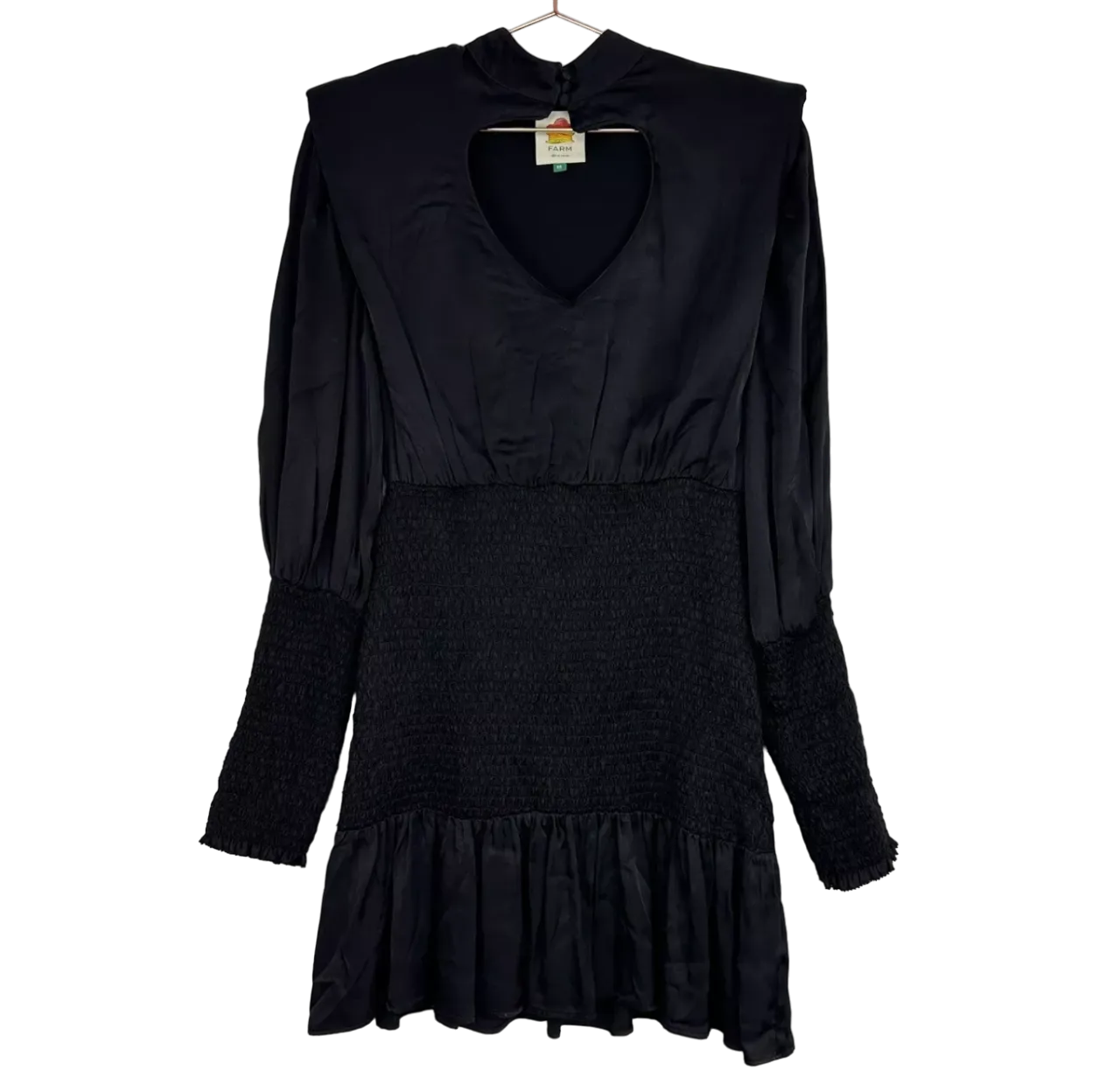 Farm Rio Black Heart Neckline Mini Dress UK S