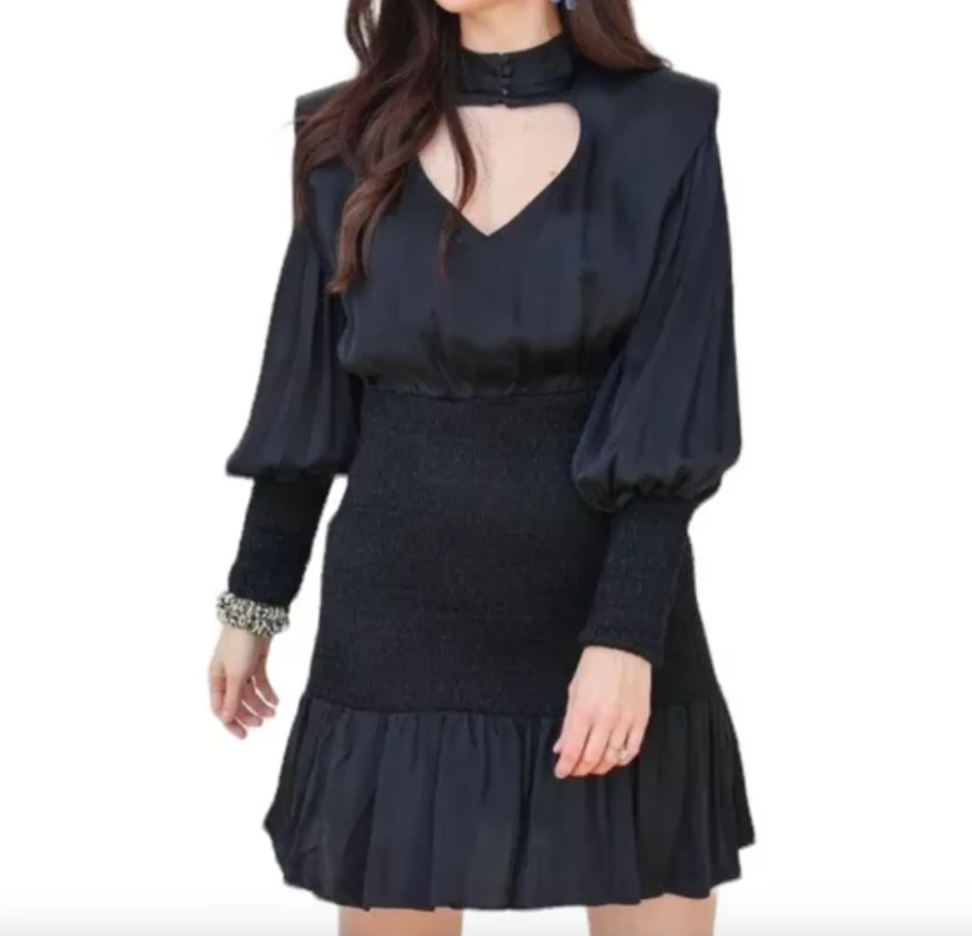 Farm Rio Black Heart Neckline Mini Dress UK S