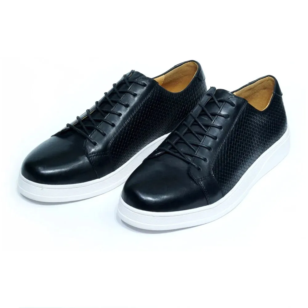 Fashion Mens Casual Shoes for Office Company Cowhide Genuine Leather Lace-up Blue Black Brown Sneakers Flat Derby Footwear Male