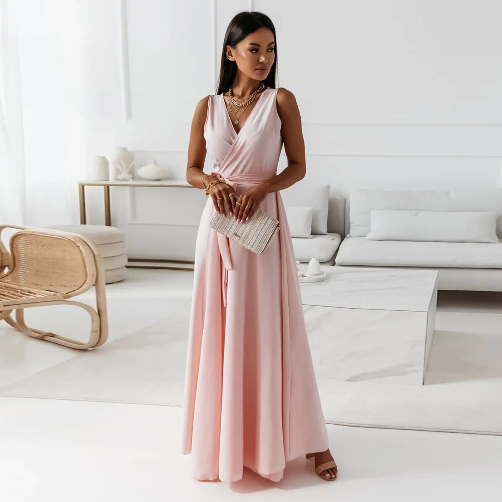 Fenella | Plain Long Dress
