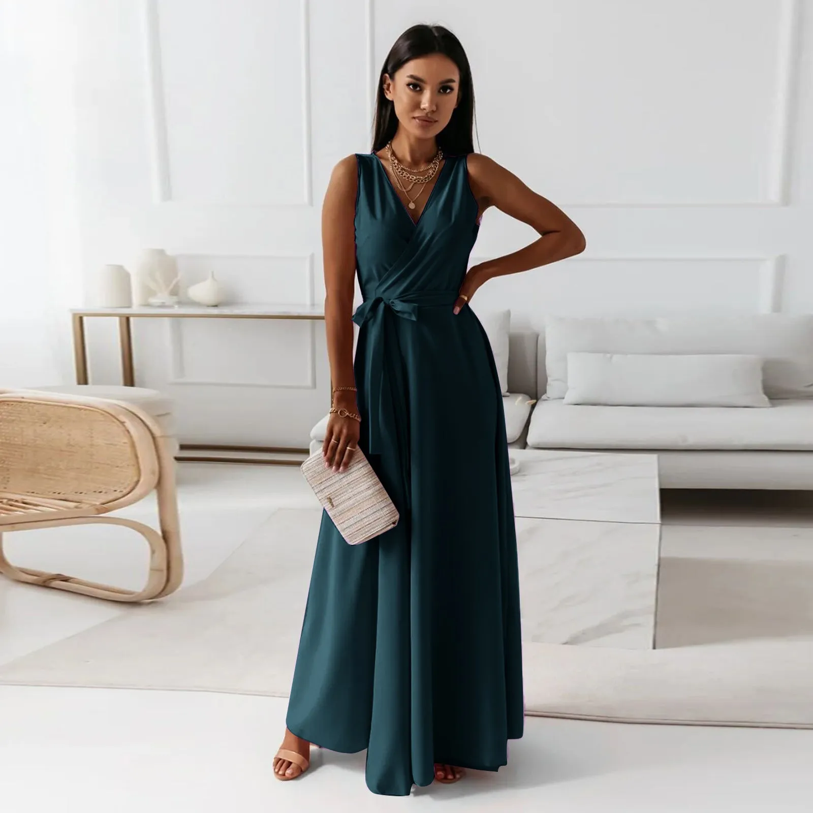 Fenella | Plain Long Dress