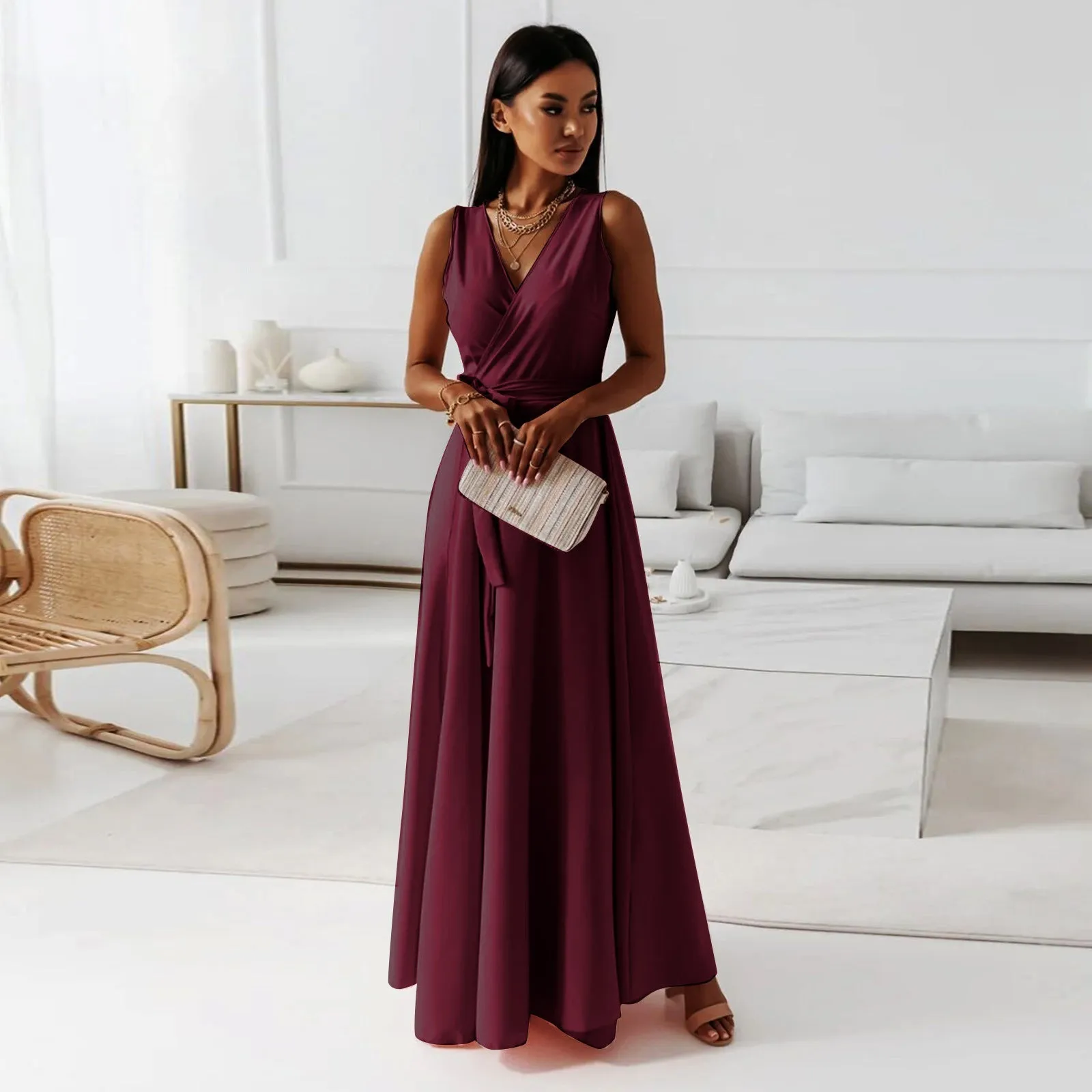 Fenella | Plain Long Dress