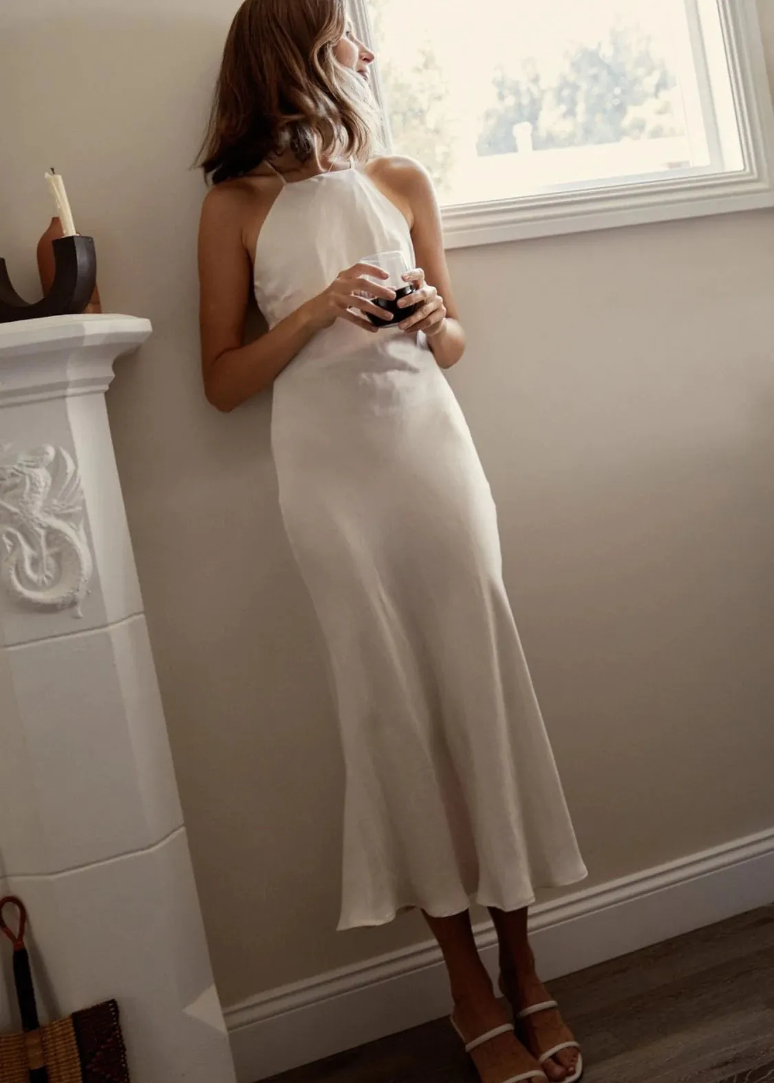 FIONA MIDI DRESS, CREAM