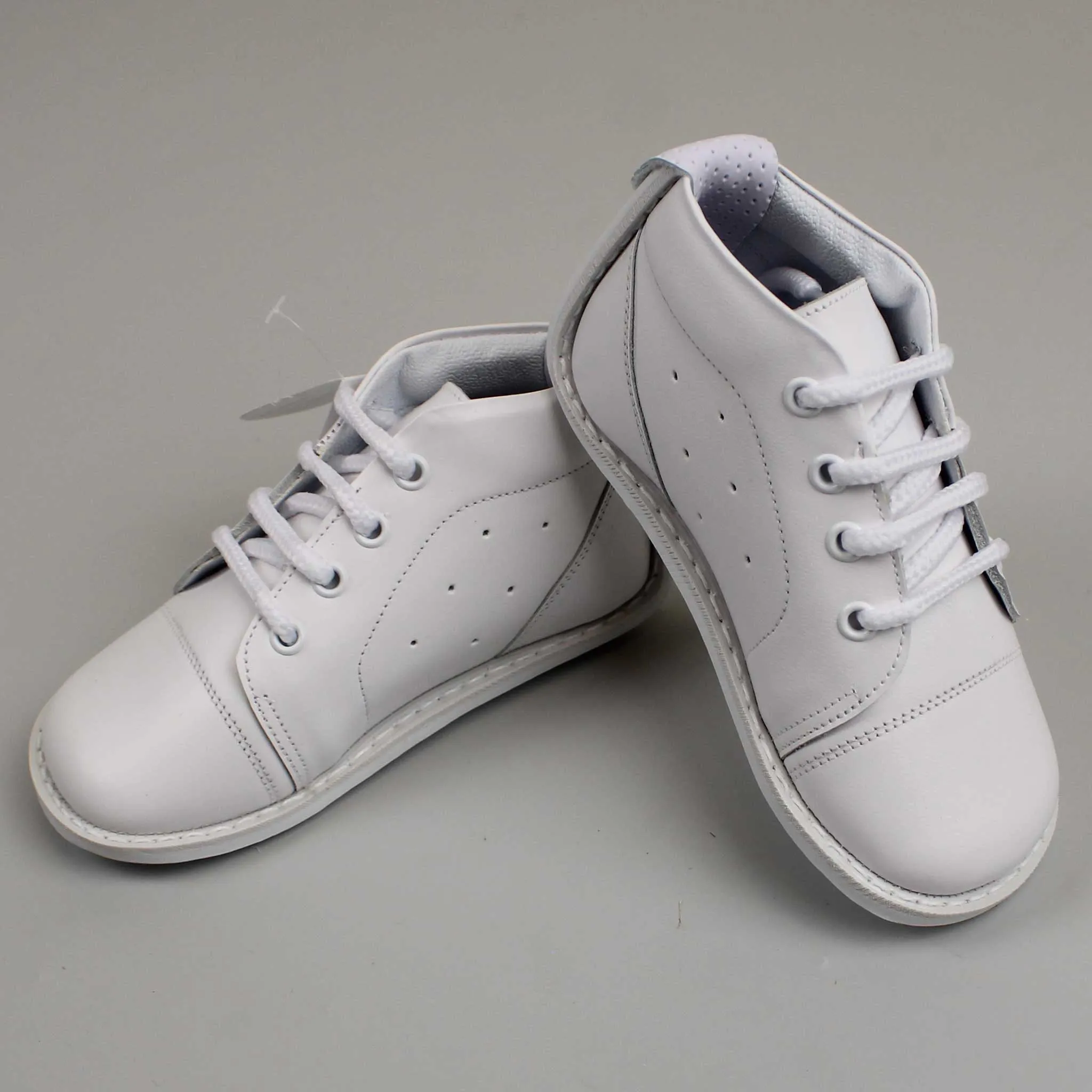 First Walker Shoes - Boys - Hard Sole White Leather - Pex Remi